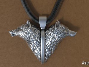 wolf pendant 3D Model