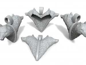 wolf pendant 3D Model