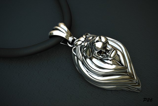 pendant lion Model 3D .c4d .max .obj .3ds .fbx .stl .blend 