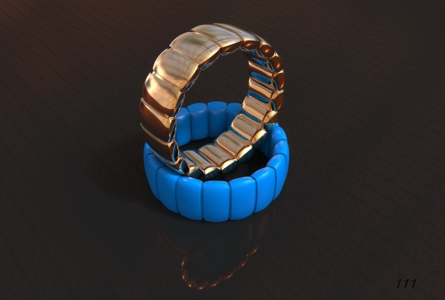 elegant ring gold 3Dプリントモデル .c4d .max .obj .3ds .fbx .stl .blend 