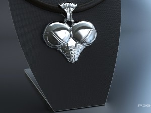 pendant female breast 3Dプリントモデル