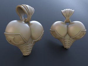 pendant female breast 3D Print Model