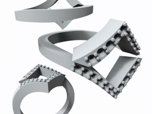 gold ring diamomd 3D Print Model