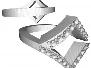gold ring diamomd 3D Print Model