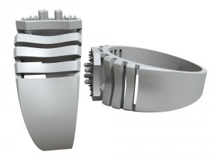 mens ring with diamonds 3D Print Model