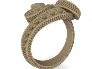 snake ring with stones Modèles 3D en vedette