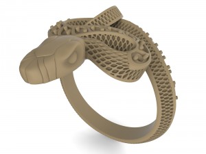 snake ring with stones Modèles 3D en vedette