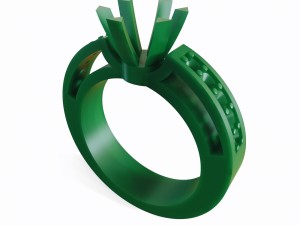 womens ring with diamonds Modello di stampa 3D