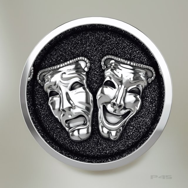 theatrical mask icon 3D मॉडल .c4d .max .obj .3ds .fbx .stl .blend 
