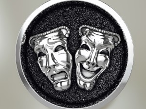 theatrical mask icon 3D मॉडल