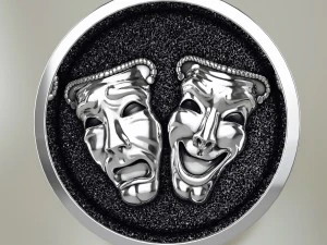 연극 마스크 아이콘 3D 모델