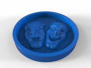 theatrical mask icon 3D मॉडल