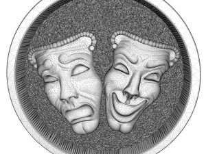 theatrical mask icon 3D मॉडल