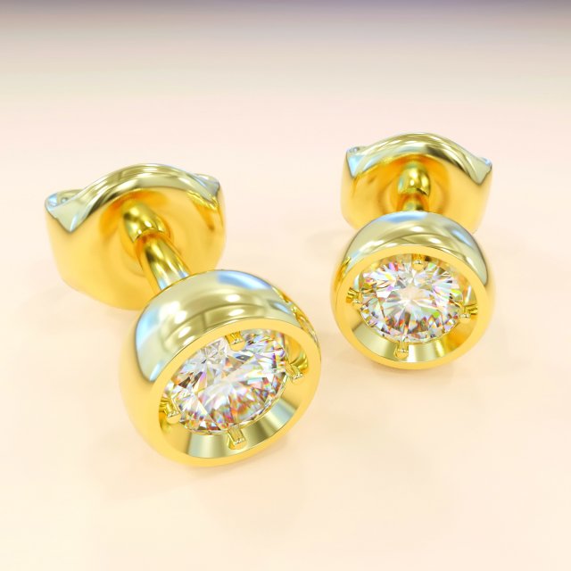 earrings 3D Модель .c4d .max .obj .3ds .fbx .stl .blend 
