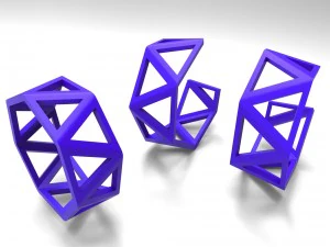 リングとイヤリングのセット 3Dプリントモデル