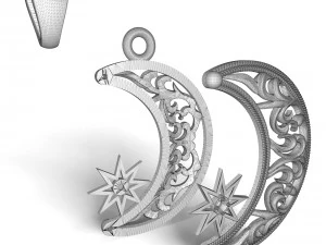 pendant crescent 3D Print Model