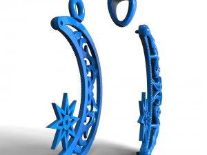 pendant crescent 3D Print Model