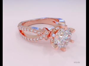 womens ring with diamonds 3D मॉडल