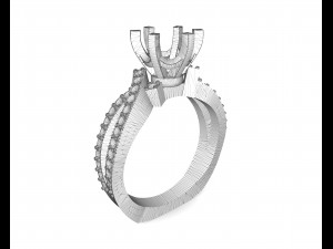 womens ring with diamonds 3D-Modell