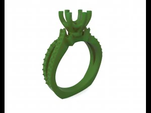 womens ring with diamonds 3D Model
