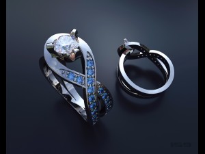 womens ring with a diamond 3D Print Model