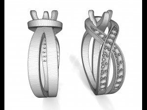 womens ring with a diamond Model do druku 3D