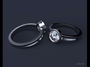 ring with a diamond 3D Print Model
