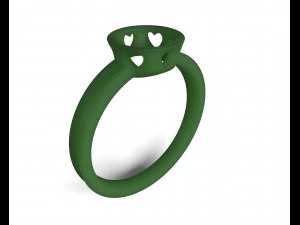 ring with a diamond 3D Print Model
