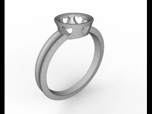 ring with a diamond 3D Print Model