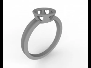 ring with a diamond 3D Print Model