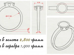 ring with a diamond 3D Print Model