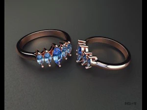 anello con marchese Modello di stampa 3D