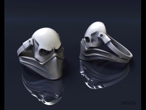 ring with a skull 3D Print Model