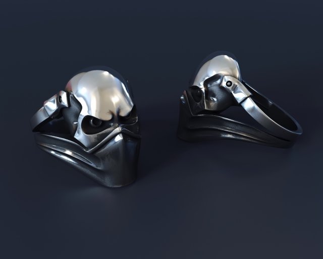 Download ring with a skull 3D Model