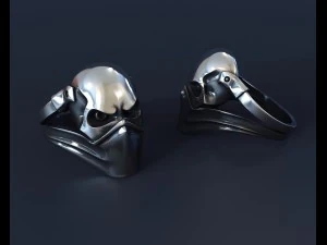 ring with a skull 3D Print Model