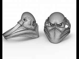 ring with a skull 3Dプリントモデル