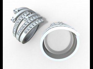a ring with a diamond 3D 프린트 모델
