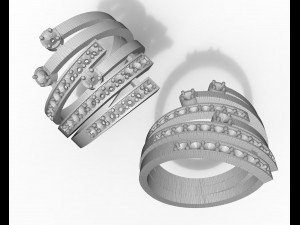 a ring with a diamond 3D 프린트 모델