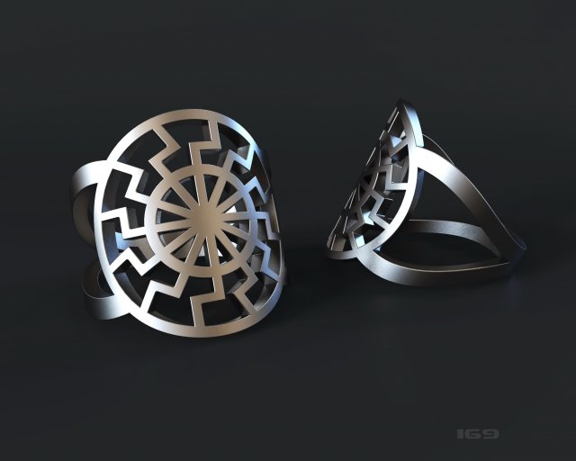 ring black sun mascot 3D Принт Модель .c4d .max .obj .3ds .fbx .stl .blend 