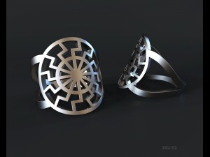 ring black sun mascot 3D प्रिंट मॉडल
