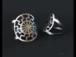 ring zwarte zon mascotte 3D printmodel