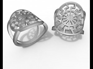 ring black sun mascot 3D Принт Модель