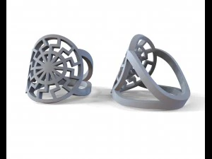 ring black sun mascot 3D Print Model