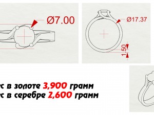 a ring with a diamond 3D Print Model