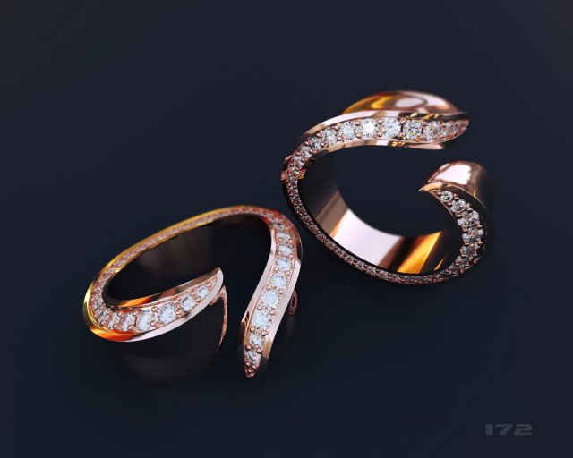 ring with stones 3D Druckmodell .c4d .max .obj .3ds .fbx .stl .blend