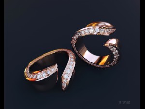 ring with stones 3D Print Model