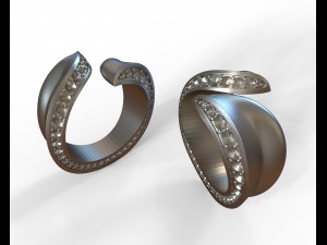 ring with stones 3D Druckmodell