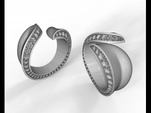 ring with stones 3D Druckmodell