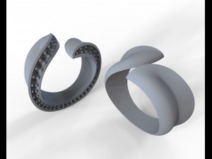 ring with stones 3D Druckmodell
