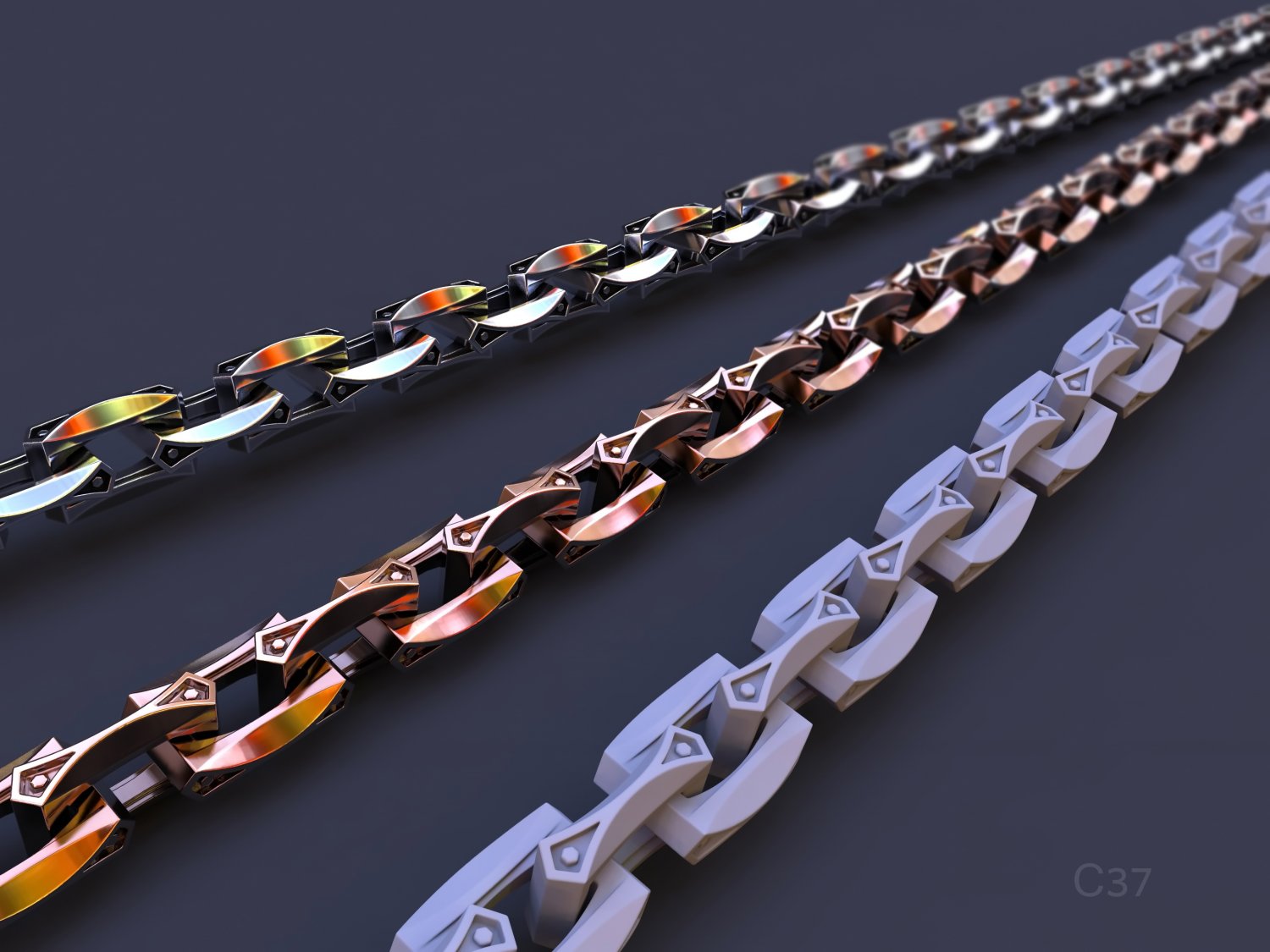 Chain 3D Model in Other 3DExport